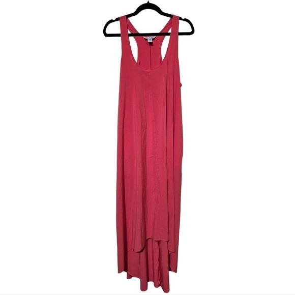 SOLD!! ATHLETA Coral Racerback Lightweight Maxi Presidio Hi Low Dress - Medium - Picture 1 of 7